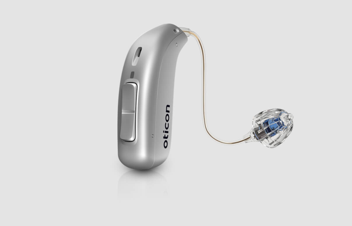 Oticon more Hörgeräte silber