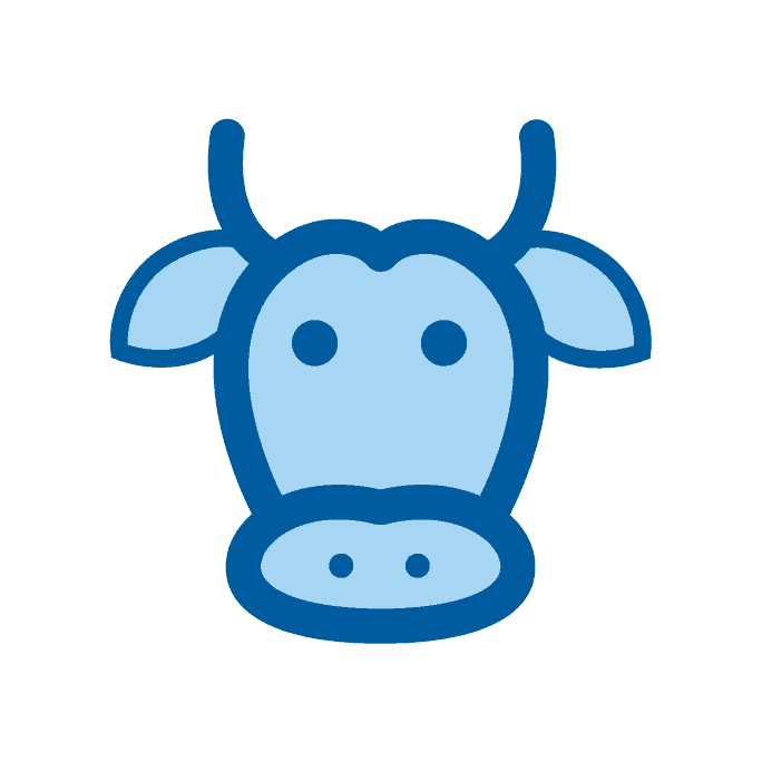Icon von Kuh zur CO2-Veranschaulichung von audibenes Nachhaltigkeit
