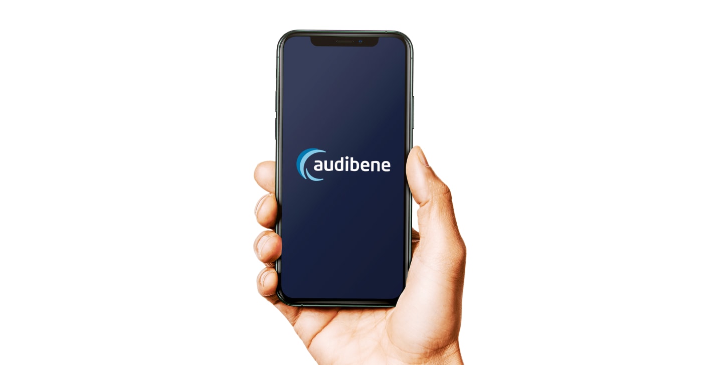audibene app auf einem smartphone