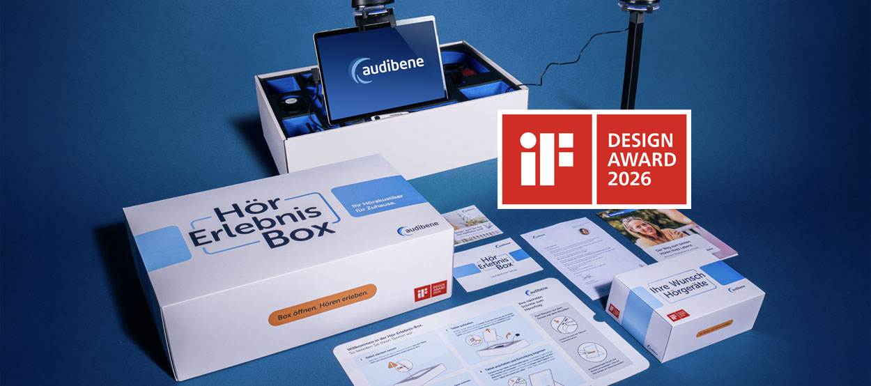 audibene teleaudiologie Hör-Erlebnis-Box